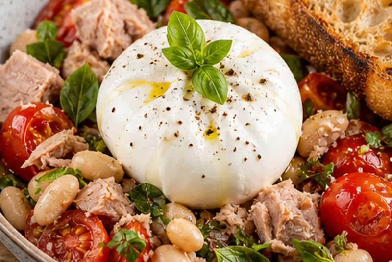 Insalata di Tonno mit Burrata di Bufala – Mittagstisch im Soul-Food.kitchen Bistro Lüdinghausen